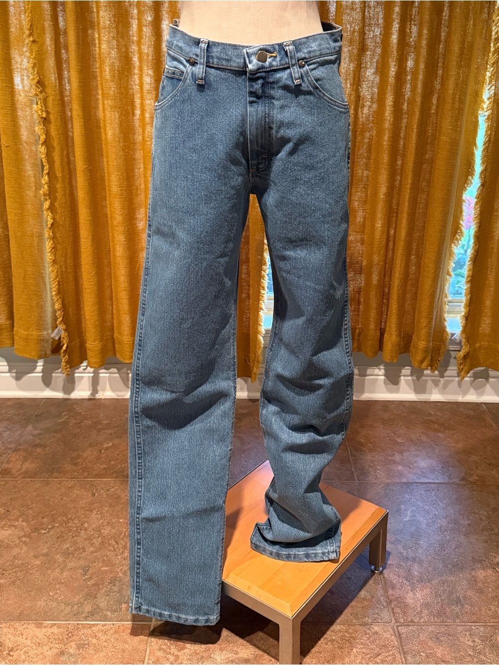 Wrangler Men’s Bootcut Jeans in Blue Denim
